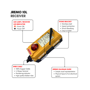 Télécommande sans fil industrielle JEICO JREMO 10L (10 boutons) Potentiomètre Grue Treuil Camion Échelle Contrôle intelligent de la ferme Télécommande - Product Image 5