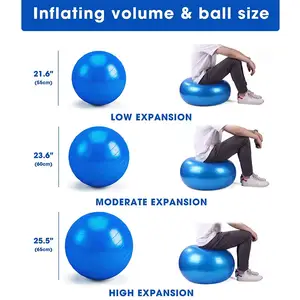 Pelota de gimnasia rítmica de PVC a prueba de explosiones engrosada personalizada, pelotas de yoga equilibradas, pelota de ejercicio de 65cm, venta al por mayor