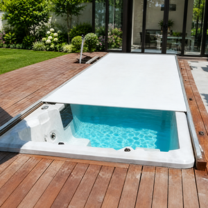 Enrouleurs de couverture de <span class=keywords><strong>piscine</strong></span> électriques automatiques en alliage d'aluminium de haute qualité, en promotion - Product Image 1