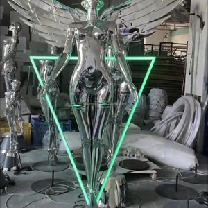 Cyberpunk Hajime <span class=keywords><strong>sorayama</strong></span> 6.67ฟุตประติมากรรมแสงเซ็กซี่หุ่นยนต์ RGB ไฟพื้นเครื่องประดับประติมากรรมสำหรับตกแต่งวิลล่าคลับ2025 - Product Image 5