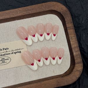 <span class=keywords><strong>Uñas</strong></span> Acrílicas <span class=keywords><strong>Postizas</strong></span> con Punta Francesa en Color Nude, Hechas a Mano, Venta al Por Mayor de Fábrica, Muestra Gratis, <span class=keywords><strong>Uñas</strong></span> <span class=keywords><strong>Postizas</strong></span> para Aplicación en Dedos - Product Image 3