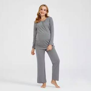 Ropa de maternidad, pijamas de manga larga para <span class=keywords><strong>lactancia</strong></span>, ropa de dormir, pijamas para mujeres embarazadas, conjunto de <span class=keywords><strong>lactancia</strong></span>, Otoño <span class=keywords><strong>Invierno</strong></span> - Product Image 6
