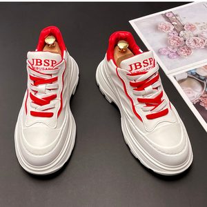 Zapatos Torre Europeos con Suela Gruesa y Cierre de Cordones para Hombre, Primavera <span class=keywords><strong>2026</strong></span>, Nuevos Zapatos Deportivos Casuales Blancos de Moda - Product Image 6
