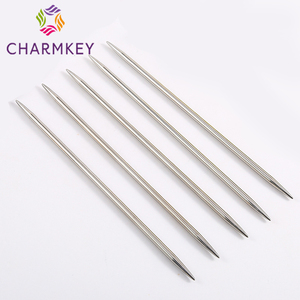 20cm 2-5.0MM Weave Chandail Aiguilles Kit Lisse En Acier Inoxydable Double Pointe Droite Aiguilles À Tricoter pour Chandail DIY Artisanat - Product Image 5