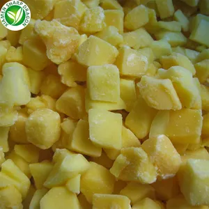 Wholesale IQF Best Frozen Organic Raw Sweet Green Mango Cut Diced Chunks Cubes Mango Half Pieces