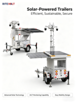 Tragbarer Solar-Sicherheitsturm CCTV-Anhänger Intelligentes CCTV-Kamerasystem 6m Elektrischer Mast IP67 Wasserdicht 2*435W