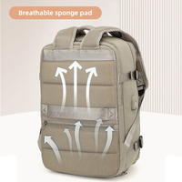 Sac à dos d'affaires BEARKY personnalisé OEM pour ordinateur portable avec port de charge USB, résistant à l'eau, antivol, pour embarquement en cabine