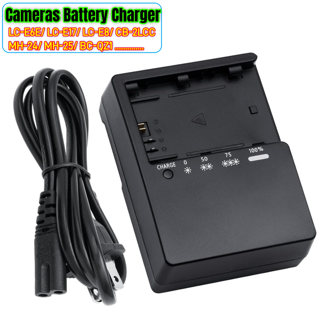 LP-E6 Camera Battery Quick Charger for Canon Compatible LP-E6N LP-E6NH LC-E6 LC-E6E Battery,LC-E17 LC-E8 MH-24 MH-25 CB-2LCC