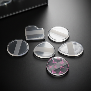 Houppette en silicone pur transparente et souple comme de la gelée, ne retient pas la poudre et est facile à <span class=keywords><strong>nettoyer</strong></span> - Product Image 2