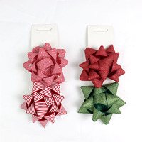 Lazos de Estrella de Lude Factory para Decoración Navideña, Venta al por Mayor, Personalizados, Paquete de Regalo con Cintas y Lazos en Colores Surtidos