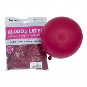 Globos de Látex Party Love de 30 cm, Color Fucsia, Paquete de 50 Unidades, Artículos Decorativos para Fiestas - Product Image 2