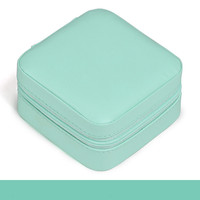 Portable Mini Boîte À Bijoux Voyage-Prêt En Cuir PU Anneau et Collier Organisateur Cadeau Cas pour Filles et Femmes