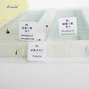 Bildungs-Mikroskop-Objektträger, 120-teiliges Set mit Tieren und Pflanzen für Biologische Mikroskopie - Product Image 3