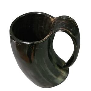 Taza de cuerno de cerveza para beber hecha a mano, taza de cuerno de cerveza vikingo sostenible de tamaño mediano segura para alimentos - Product Image 4