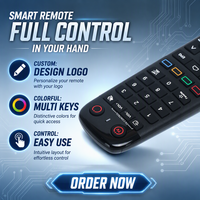 Télécommande intelligente noire OEM en gros pour TV Android, 45 boutons, compatible avec Google TV Box, apprentissage IR, commande vocale