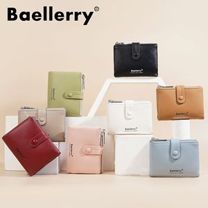 Baellerry Women's Short <b>Wallet</b> Red Lychee Texture Double Zipper Coin Purse Card <b>Holder</b> Everyday Use - Product Image 4