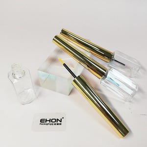 Tube d'eye-liner doré métallisé avec capuchon, conteneur en plastique personnalisé pour eye-liner liquide, flacon cosmétique transparent vide pour cils, emballage - Product Image 5
