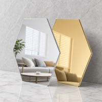 Vente en gros de feuilles de miroir acrylique, panneaux de miroir PMMA, 0,7 mm-3 mm, miroir mural pour la décoration et la publicité