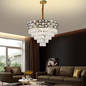 Lámparas de Techo Modernas de Hierro Decorativas con LED Grandes para Sala de Estar de Hotel, Lámparas de Cristal de Lujo y Lámparas Colgantes CM1008 - Product Image 6