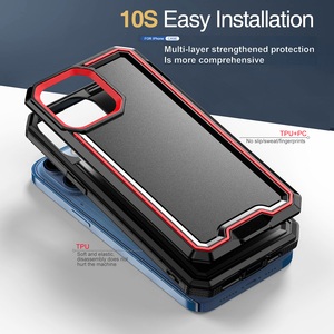 Custodia protettiva completa per telefono per <span class=keywords><strong>iPhone</strong></span> 14 13 <span class=keywords><strong>12</strong></span> 11 Pro Max paraurti 3 in 1 custodia Mobile per <span class=keywords><strong>iPhone</strong></span> 14 Plus - Product Image 3