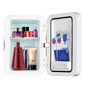 Mini Nevera De Maquillaje Con Espejo De Luz Led Refrigerador De Belleza  Portátil