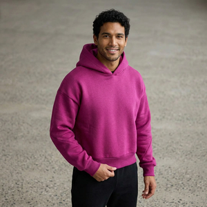 Sweat-shirt homme personnalisé en gros, lourd et uni, pour les marques de vêtements pour enfants américaines, avec tissu en molleton français personnalisé. - Product Image 1