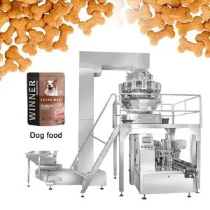 Automatic Bag Aluminum Foil Stand up Zipper Pet Food Packing Machine Premade Pouch Packaging Machine cat litter packing machine