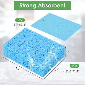 Éponge en cellulose compressée réutilisable et compostable, sans rayures, avec des propriétés de décontamination - Product Image 2