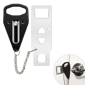 Verrou de porte portable pour l'organisation des armoires, alarme de sécurité pour la maison, l'appartement, l'hôtel, butée de porte, accessoire de protection de la vie privée - Product Image 5