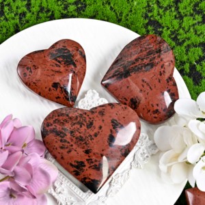 Piedra de Obsidiana Roja Natural Pulida en Forma de Corazón, Cristal de Corazón para Regalo, Venta al Por Mayor - Product Image 6