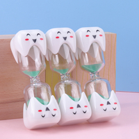 Nouvel arrivage de brosse à dents en plastique sablier minuterie de sable pour enfants 2 minutes 3 minutes pour le brossage des dents
