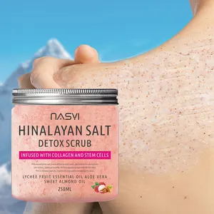 OEM & ODM Hinalayan Salt Detox Scrub com colágeno e células-tronco Profundamente Nutritivo Esfoliante Body Scrub