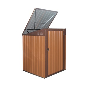Outdoor Single Garbage <strong>Bin</strong> Shed <strong>Wheelie</strong> <strong>Bin</strong> Metal Shed Trash Can Cover - Product Image 3