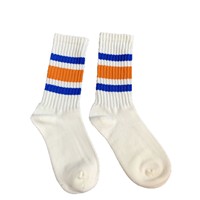 Chaussettes de sport confortables en coton, absorbantes, respirantes, mi-mollet, pour hommes et femmes, rayées, tricotées, logo personnalisé, OEM, ODM, vente en gros