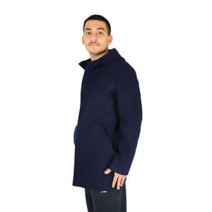 เสื้อโค้ทผู้ชาย UTA7422 เสื้อคลุมกันหนาวแบบมีฮู้ดสีน้ำเงิน - Product Image 2
