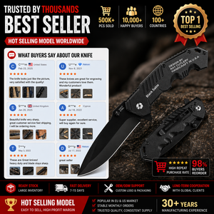 Coltello Tascabile Pieghevole Professionale da Esterno Popolare con Lama in Acciaio Inossidabile e Manico in Plastica Personalizzabile con Supporto OEM - Product Image 3