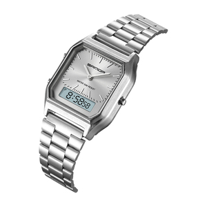 Nuevo <span class=keywords><strong>Reloj</strong></span> Sanda 747 para Hombre, <span class=keywords><strong>Reloj</strong></span> <span class=keywords><strong>de</strong></span> <span class=keywords><strong>Pulsera</strong></span> Retro con Correa <span class=keywords><strong>de</strong></span> Acero Inoxidable y Pantalla <span class=keywords><strong>Digital</strong></span>, Erkek Kol Saati, Zegarek Damski, Relogio - Product Image 6