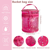 Trousse de Maquillage Portable Grande Capacité Étanche Personnalisée Étoile Rouge avec Fermeture Éclair en PVC pour Voyage et Influenceurs
