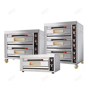 Équipement de cuisson électrique industriel en acier inoxydable Pizza 1/2/3 pont 2/4/6/9 plateaux four de boulangerie pour pain et gâteaux Biscuits