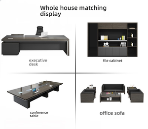 Muebles de Oficina de Lujo, Mesa de Oficina para Sala de Jefes, Muebles Modernos de Diseño <span class=keywords><strong>en</strong></span> Madera MDF, <span class=keywords><strong>Escritorio</strong></span> Ejecutivo <span class=keywords><strong>en</strong></span> <span class=keywords><strong>Forma</strong></span> de <span class=keywords><strong>L</strong></span> para CEO - Product Image 6