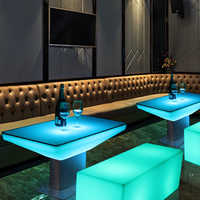 Table de bar LED-RGB 16 couleurs changeantes, table lumineuse en plastique de forme conique étanche
