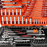 Clé à cliquet combinée à 24 dents, clé à douille manuelle en acier au chrome-vanadium, ensemble d'outils de réparation automobile, boîte à outils complète OEM