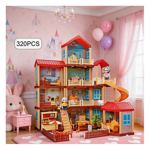 Casa de Juegos de Plástico para Niños, Casa de Muñecas con Muebles y Accesorios, Juego de Imitación, Mansión, Villa, Set de Regalo - Product Image 2