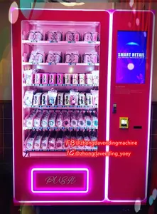 Zhongda, светодиодный торговый автомат для волос, косметический торговый автомат с индивидуальным дизайном