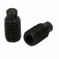 Vis sans tête à réglage métrique UNC 4-40 en acier au carbone DIN 913, vis de réglage creuse Allen, zinguée, à pointe plate fendue