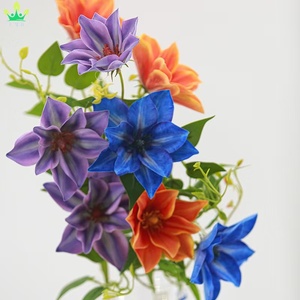 <span class=keywords><strong>Fleurs</strong></span> artificielles en EVA, type Clématite Lotus, à tige unique, pour la décoration de la maison, des fêtes, des mariages, des tables, des vases et des cafés. - Product Image 4