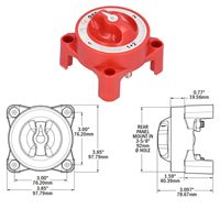 Interrupteur automatique 9002e pour alimentation électrique, prise télécommandée, bouton interrupteur métallique, alimentation 12V