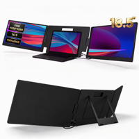 Écran double Full HD 18,5 pouces, extension d'écran 1080P, plug and play, installation facile pour ordinateur portable, jeux, moniteur pliable, OEM ODM Factory