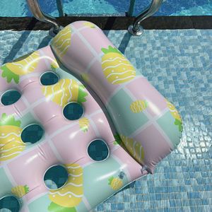 Matelas flottant gonflable pour piscine extérieure, pour adultes, motif fraise, lit flottant <span class=keywords><strong>ananas</strong></span>, chaise longue aquatique - Product Image 5