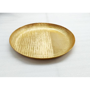 Dernière arrivée plaque avec finition dorée ronde Style tendance maison et restaurant utilisations par les exportateurs indiens - Product Image 1